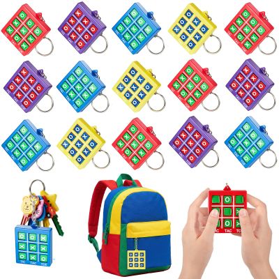 Hicarer 16 Pcs Tic Tac Toe Game Keychains Party Favors,Classic Color