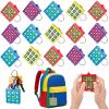 Hicarer 16 Pcs Tic Tac Toe Game Keychains Party Favors,Classic Color view 1