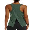 Muzniuer Womens Workout Tank Tops-Open Back Yoga Tank Tops Running Activewear Loose Fit Soft Shirts for Women Green S view 2