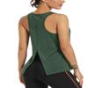 Muzniuer Womens Workout Tank Tops-Open Back Yoga Tank Tops Running Activewear Loose Fit Soft Shirts for Women Green S view 4