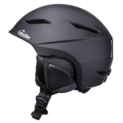TurboSke Ski Helmet, Snowboard Helmet Snow Sports Helmet, Audio Compatible Helmet for Men, Women and Youth (L, Black)