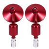 7/8 Inch Round Motorcycle Mirror, Adjustable Wide Angle Handlebar Reflector, Red, Foldable Design for 22mm Bars view 2