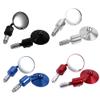 7/8 Inch Round Motorcycle Mirror, Adjustable Wide Angle Handlebar Reflector, Red, Foldable Design for 22mm Bars view 4