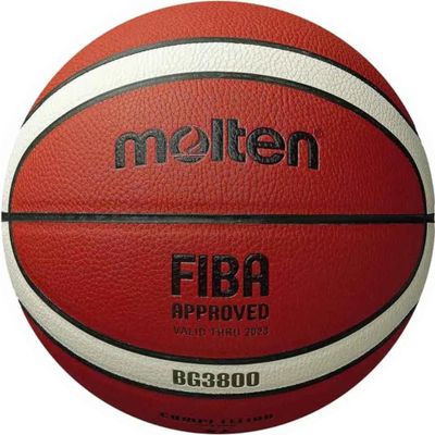 Molten BG3800 Basketball, Indoor, FIBA Approved, Composite Leather, Size 7, Suitable for Boys Age 14 & Adult, Orange/Ivory