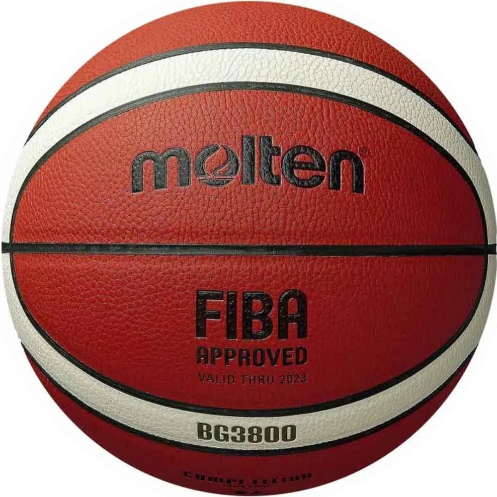 Molten BG3800 Basketball, Indoor, FIBA Approved, Composite Leather, Size 7, Suitable for Boys Age 14 & Adult, Orange/Ivory
