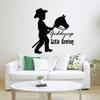 Giddy Up Little Cowboy Quote Quotes Decals for Boys Bedroom / Cowboys Hat Boots Boys Boy Childrens Toddlers Bedrooms art vinyl stickers decor / Country Look Horses Horse Animal Love Size 40x40 inch view 4