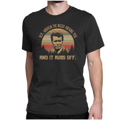 BOY Mention The Nazis Around You and IT RUBS Off - Vintage Retro T-Shirt Mens/Black/ 3XL