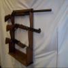 3 Gun Rack for Wall, Mantle, Trade Show - Walnut Finish view 4