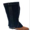 EL CHARRO Saddle Horse Short Chaps, POLAINAS Charras Cowboy Riding Chaps (Black) view 1