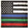 Miami Wholesale 3x5 USA Thin Red Blue Green Line Flag Grommets Police Fire Military Embroidered view 2