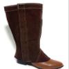 EL CHARRO Saddle Horse Short Chaps, POLAINAS Charras Cowboy Riding Chaps (Brown) view 1