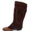 EL CHARRO Saddle Horse Short Chaps, POLAINAS Charras Cowboy Riding Chaps (Brown) view 2