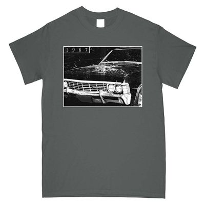 1967 Impala T-Shirt Mens Classic Muscle Car Enthusiast Shirt Charcoal