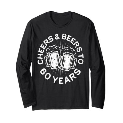 Cheers And Beers To 60 Years Shirt Men Women 60th Birthday Long Sleeve T-Shirt