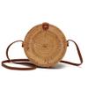 Ahtine Handwoven Round Rattan Bag for Women With Adjustable Strap Crossbody Straw Handbag (Tan) view 1