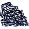 100 of Youth Size Play Ball Wristbands with Bats Silicone Wristbands view 1