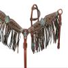 Showman Pony Bejeweled Metallic Leopard Print Headstall & Breast Collar Set view 1