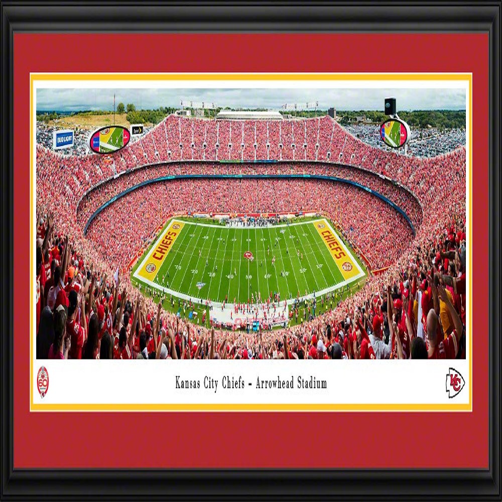 Kansas City Chiefs, 60 Seasons - 44x18-inch Double Mat, Deluxe Framed NFL Picture by Blakeway Panoramas