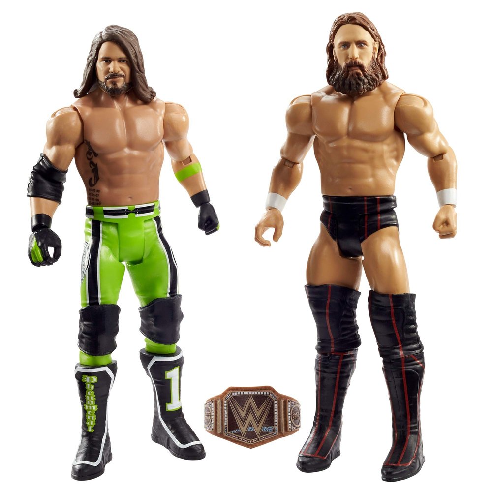WWE Daniel Bryan vs AJ Styles Battle Pack Series #64 with Two 6-inch Articulated Action Figures & Ring Gear