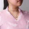 SENFAI Stainless Steel Save Narwhal Bar Necklace Custom Name Jewelry for Women(Jetaine1, Gold-Plated-Stainless-Steel) view 2