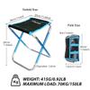 AOUTACC Folding Stool with Carry Bag, Aluminum Alloy Bracket Lightweight Portable Camping Stool for Outdoor Fishing Hiking Backpacking Travelling BBQ (Blue, Large-11.8"x11"x11.4") view 3