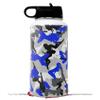 Skin Wrap Decal compatible with Hydro Flask Wide Mouth Bottle 32oz Sexy Girl Silhouette Camo Blue (BOTTLE NOT INCLUDED) view 1