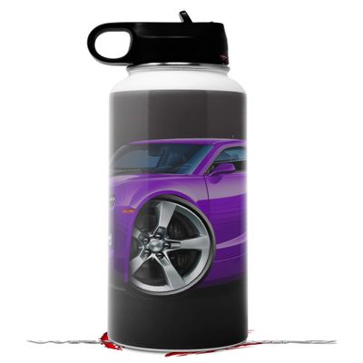 Skin Wrap Decal compatible with Hydro Flask Wide Mouth Bottle 32oz 2010 Camaro RS Purple (BOTTLE NOT INCLUDED)