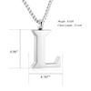 XSMZB Letter Cremation Jewelry for Ashes Pendant Locket Stainless Steel Keepsake Ash Memorial Urn Necklaces for Ashes(Letter L) view 2