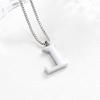 XSMZB Letter Cremation Jewelry for Ashes Pendant Locket Stainless Steel Keepsake Ash Memorial Urn Necklaces for Ashes(Letter L) view 4