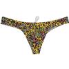 OROCOJUCO Sexy Men's Swim Thong Bikini Swimwear Board Surf Short Trunks Contour Pouch Tangas Swimsuit Yellow Azalea L view 1