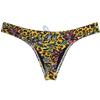 OROCOJUCO Sexy Men's Swim Thong Bikini Swimwear Board Surf Short Trunks Contour Pouch Tangas Swimsuit Yellow Azalea L view 3