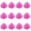 Hslife 12 Pcs Cheerleading Pom Poms, Cheer Pompoms Bulk with Metallic Foil Handle, Lightweight for Cheerleading, Sports Games, Party Dance Costume Accessories (Pink) view 1