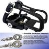 YBEKI Pro-Grade SPD Spin Bike Pedals and Straps/Toe Clip for Indoor Exercise Cycling & Spin Peloton/Schwinn/Sunny/Bikes Compatible, 9/16" Axle with Sealed Bearings + 12-Month Warranty view 4