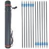 ZSHJGJR 30 Inch Aluminum Arrows Practice Hunting Arrows Spine 300 Field Points Replaceable Tips Arrow Quier Tube for Recurve Compound Bows 12 Pieces (12 Pieces Arrows+Quiver) view 1