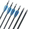 ZSHJGJR 30 Inch Aluminum Arrows Practice Hunting Arrows Spine 300 Field Points Replaceable Tips Arrow Quier Tube for Recurve Compound Bows 12 Pieces (12 Pieces Arrows+Quiver) view 2