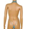 vastwit Womens Sexy Sling Shot Lingerie Micro Mini Monokini Bikini Thong One-Piece Bathing Suit Teddy Swimwear Blue One Size view 3