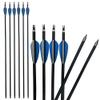 ZSHJGJR 30 Inch Aluminum Arrows Practice Hunting Arrows Spine 300 Field Points Replaceable Tips Arrow Quier Tube for Recurve Compound Bows 12 Pieces (12 Pieces Arrows) view 1
