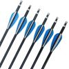 ZSHJGJR 30 Inch Aluminum Arrows Practice Hunting Arrows Spine 300 Field Points Replaceable Tips Arrow Quier Tube for Recurve Compound Bows 12 Pieces (12 Pieces Arrows) view 4