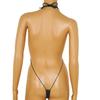 vastwit Womens Sexy Sling Shot Lingerie Micro Mini Monokini Bikini Thong One-Piece Bathing Suit Teddy Swimwear Black One Size view 4