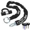 AKM Motorcycle Chain Lock 150cm/5ft Heavy Duty Bike Chain Lock Anti-Theft Cutproof 12mm Thick Security Bicycle Chain Lock with 4Keys 16mm U Lock Disc Lock for Moped,Motorcycle,Gate view 1
