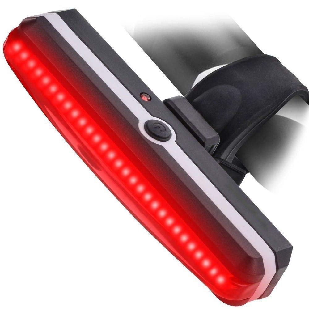 Charliebrown LED Bicycle Bike Cycling Front Rear Tail Light USB Rechargeable 6 Modes Red USA