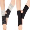 Cxapnstou 2 Pair Women Winter Warm Yoga Ballet Leg Warmers Short Boot Socks with Cuffs(Black) view 1
