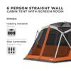 CORE 6 Person Cabin Tent with Screen Room | Portable Family Tent with Carry Bag for Outdoor Car Camping | Included Gear Loft for Camping Accessories view 2