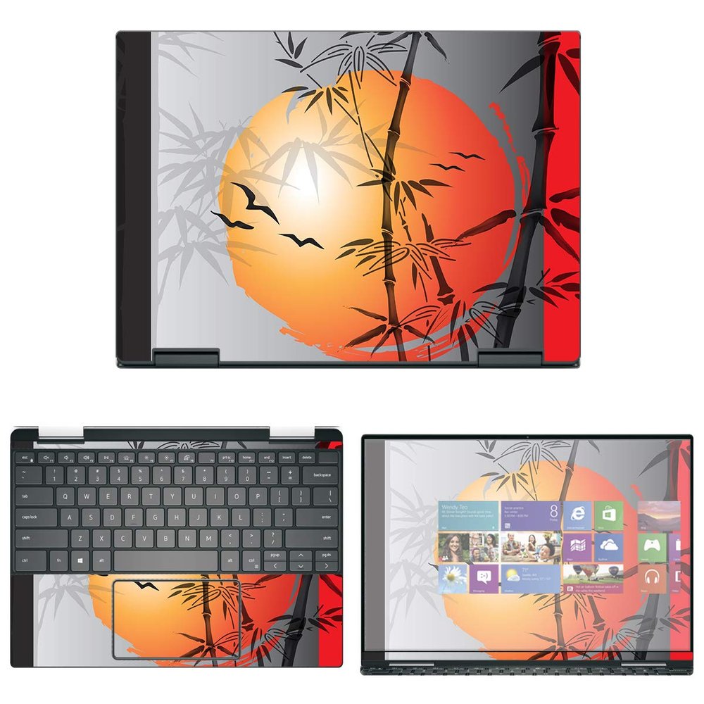 Decalrus - Protective Decal Asian Inspired Skin Sticker for Dell XPS 13 7390 2-in-1 (13.3" Screen) case Cover wrap DellXPS-7390-2in1-204