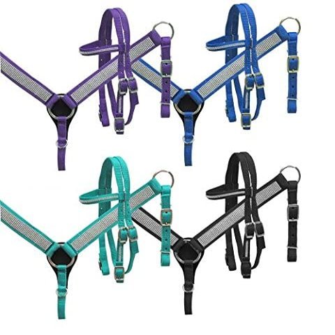Showman MINI/Small Pony Nylon Headstall & Breast Collar Set w/Crystals