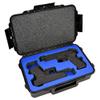 2 Pistol Medium Duty Lightweight Sport Case  TSA Approved Storage - Doro Case with Foam Insert, Blue Topguard view 1