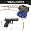 2 Pistol Medium Duty Lightweight Sport Case  TSA Approved Storage - Doro Case with Foam Insert, Blue Topguard view 4
