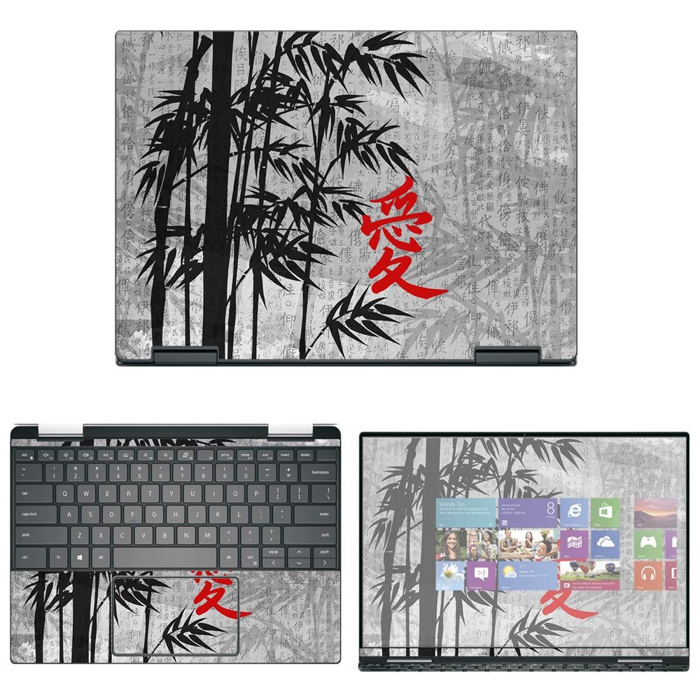 Decalrus - Protective Decal Chinese Symbol Skin Sticker for Dell XPS 13 7390 2-in-1 (13.3" Screen) case Cover wrap DellXPS-7390-2in1-189