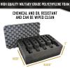5 Pistol 18 Magazine Storage Foam Insert For V300 Vault Case By Pelican | 2 Piece Set Pre-Cut Military Grade Polyethylene Foam Base Insert And Lid Liner (Case Not Included) view 2