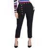 Rachel Roy Womens Belted Casual Trouser Pants, Black, 8 view 1
